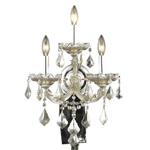 Elegant Lighting Maria Theresa 22&quot 3 Light Royal Crystal Wall Sconce