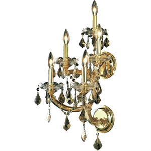 Elegant Lighting Maria Theresa 30&quot 5 Light Royal Crystal Wall Sconce
