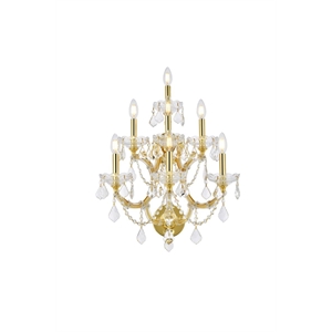 Elegant Lighting Maria Theresa 27&quot 7 Light Royal Crystal Wall Sconce