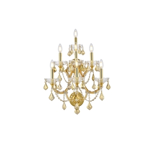 Elegant Lighting Maria Theresa 27&quot 7 Light Royal Crystal Wall Sconce