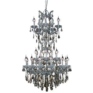maria theresa royal crystal chandelier in chrome and teak (b)