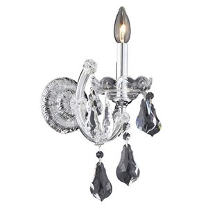 Elegant Lighting Maria Theresa 12&quot Royal Crystal Chrome Wall Sconce