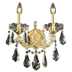 Elegant Lighting Maria Theresa 16&quot 2 Light Royal Crystal Wall Sconce