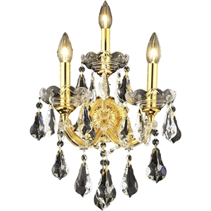 Elegant Lighting Maria Theresa 22&quot 3 Light Royal Crystal Wall Sconce