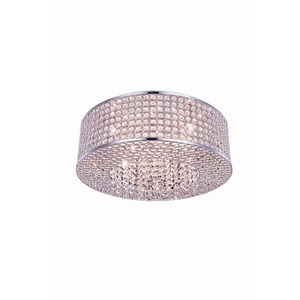 Elegant Lighting Amelie 20&quot 8 Light Royal Crystal Flush Mount