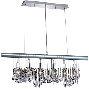 Elegant Lighting Chorus Line 30&quot 6 Light Royal Crystal Chandelier