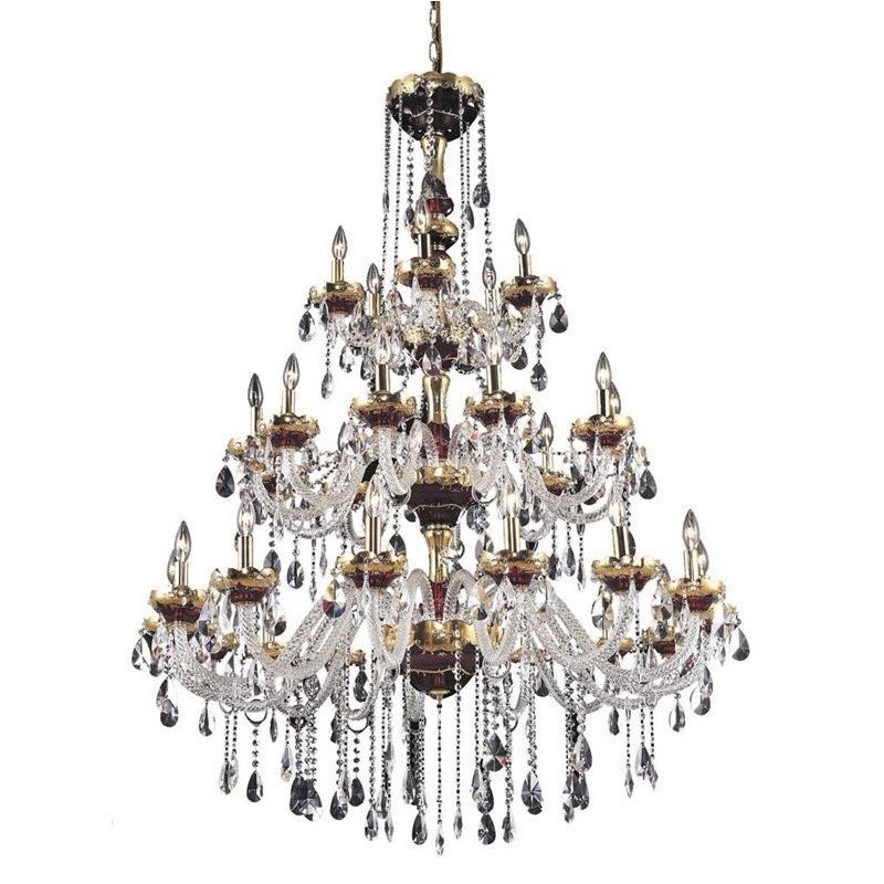 Elegant Lighting Alexandria 45" 30 Light Royal Crystal Chandelier