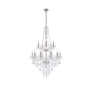 Elegant Lighting Verona 33&quot 15 Light Royal Crystal Chandelier
