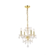 Elegant Lighting Princeton 4 Light Royal Crystal Chandelier in Gold
