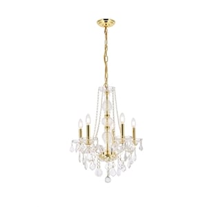 Elegant Lighting Verona 21&quot 5 Light Royal Crystal Chandelier