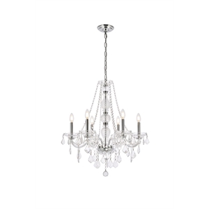 Elegant Lighting Verona 24&quot 6 Light Royal Crystal Chandelier