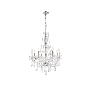 Elegant Lighting Verona 28&quot 8 Light Royal Crystal Chandelier