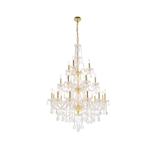Elegant Lighting Giselle 38&quot 21 Light Royal Crystal Chandelier