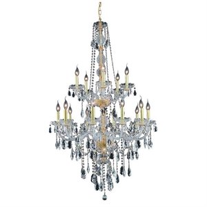 Elegant Lighting Verona 33&quot 15 Light Royal Crystal Chandelier