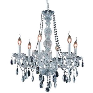 Elegant Lighting Verona 24&quot 6 Light Royal Crystal Chandelier