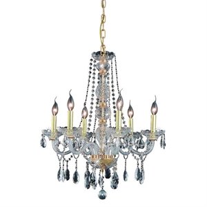 Elegant Lighting Verona 24&quot 6 Light Royal Crystal Chandelier