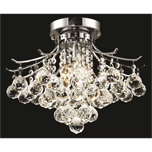 Elegant Lighting Toureg 16&quot 3 Light Royal Crystal Flush Mount