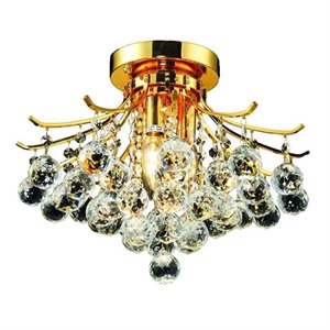 Elegant Lighting Toureg 16&quot 3 Light Royal Crystal Flush Mount