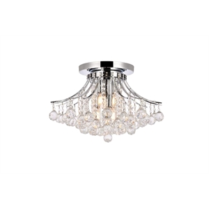 Elegant Lighting Toureg 19&quot 6 Light Royal Crystal Flush Mount