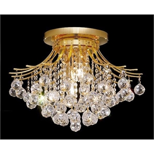Elegant Lighting Toureg 19&quot 6 Light Royal Crystal Flush Mount
