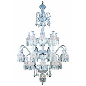 Elegant Lighting Majestic 39&quot 19 Light Crystal Chandelier in Chrome/Clear