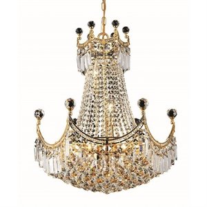 corona royal crystal chandelier in gold (a)
