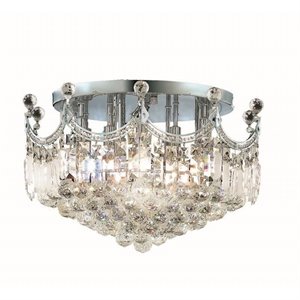 corona royal crystal flush mount in chrome (a)