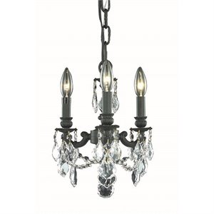 lillie royal crystal chandelier in dark bronze