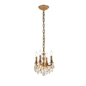 Elegant Lighting Lillie 10&quot 4 Light Royal Crystal Chandelier