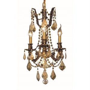 rosalia royal crystal chandelier in gold and teak (a)