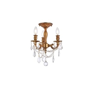 Elegant Lighting Rosalia 13&quot 3 Light Royal Crystal Chandelier