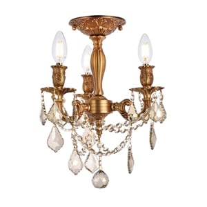 Elegant Lighting Rosalia 13&quot 3 Light Royal Crystal Chandelier