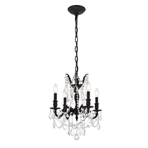 Elegant Lighting Rosalia 17&quot 4 Light Royal Crystal Chandelier