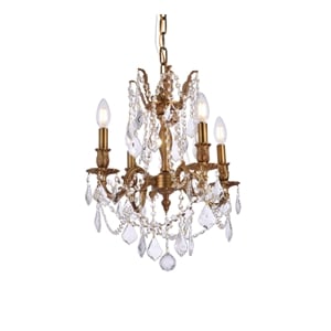 Elegant Lighting Rosalia 17&quot 4 Light Royal Crystal Chandelier