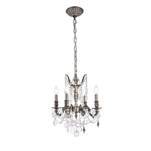 Elegant Lighting Rosalia 17&quot 4 Light Royal Crystal Chandelier