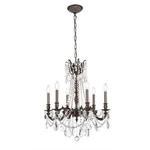 Elegant Lighting Rosalia 23&quot 6 Light Royal Crystal Chandelier