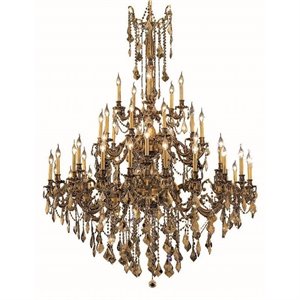 rosalia royal crystal chandelier in gold and teak (a)