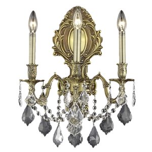 Elegant Lighting Monarch 14&quot 3 Light Royal Crystal Wall Sconce