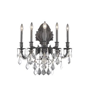 Elegant Lighting Monarch 21&quot 5 Light Royal Crystal Wall Sconce