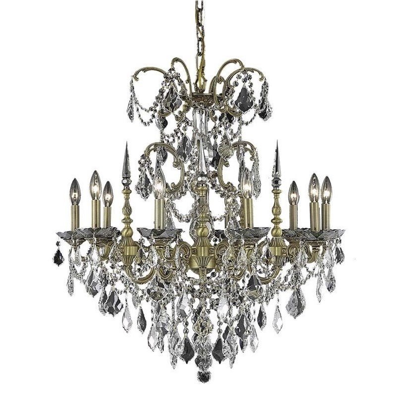 Elegant Lighting Athena 30 10 Light Crystal Chandelier Elegant Lighting Athena 30 10 Light Crystal Chandelier