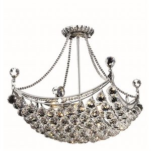 corona royal crystal chandelier in chrome (b)
