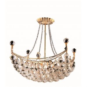 corona royal crystal chandelier in gold (b)