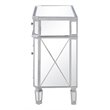 Elegant Lighting Danville 2 Door Mirrored Chest in Silver