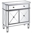 Elegant Lighting Danville 2 Door Mirrored Chest in Silver