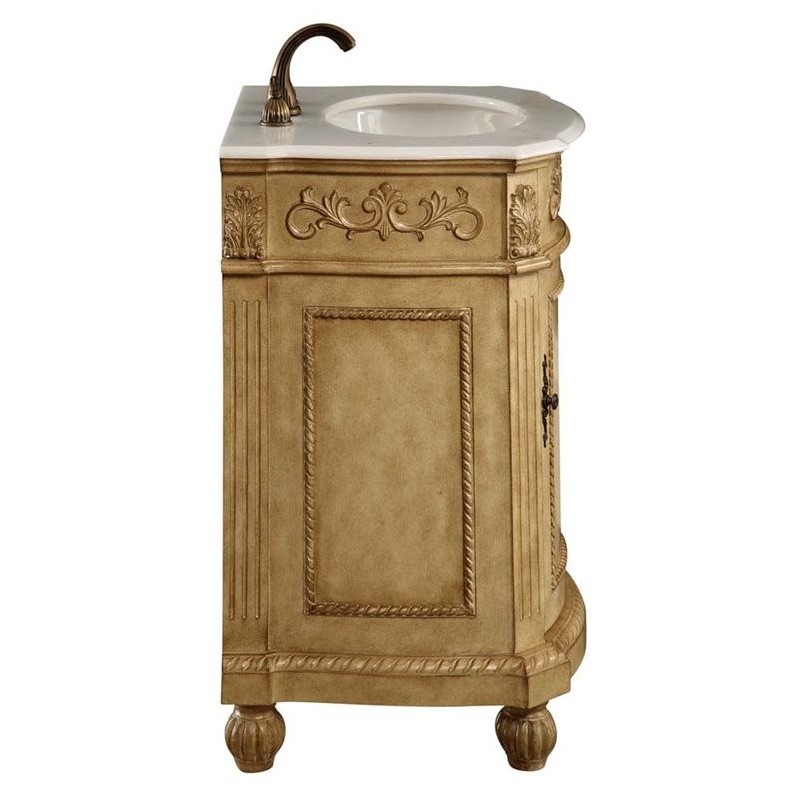Elegant Lighting Danville 1 Door 24" Single Bathroom Vanity in Beige