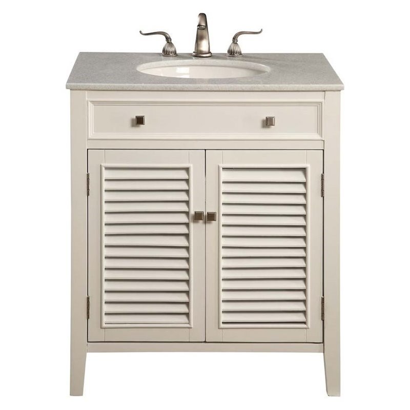 Elegant Lighting Danville 2 Door 30 Single Bathroom Vanity In White Vf 1004