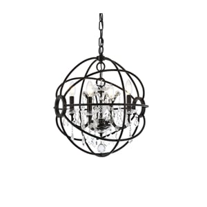 Elegant Lighting Geneva 17&quot 4 Light Royal Crystal Pendant Lamp