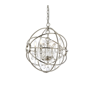 Elegant Lighting Geneva 17&quot 4 Light Royal Crystal Pendant Lamp