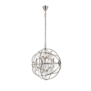 Elegant Lighting Geneva 20&quot 5 Light Royal Crystal Pendant Lamp