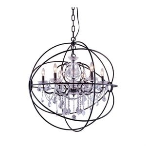 geneva royal crystal pendant lamp in dark bronze
